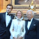Ralph Lauren e la moglie con uno degli ospiti del ricevimento al castello di Windsor (immagine mailtelevision)
