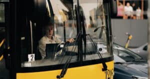 un autista di autobus
