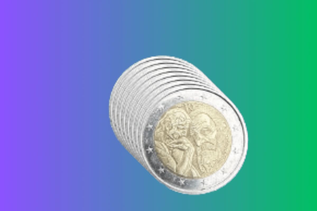 Moneta da 2 euro con Rodin