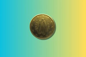 La moneta da 50 centesimi con l'arpa