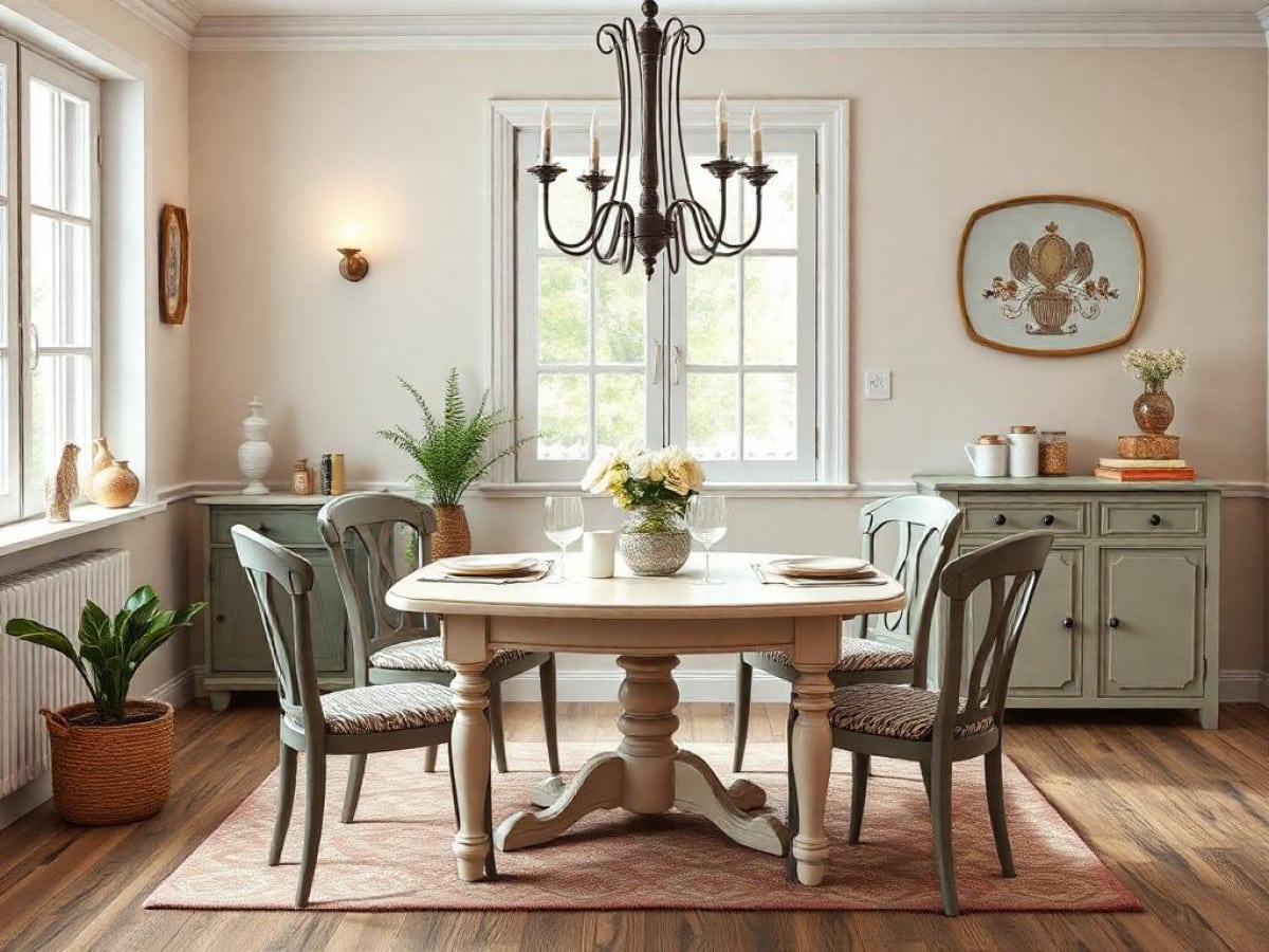 La sala da pranzo shabby firmata Ikea