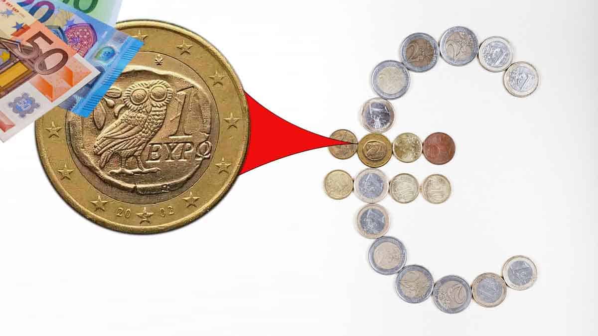 La moneta da 1 euro con il gufo