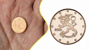 5 monete da 1 centesimo di euro