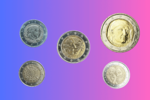 5 monete da 2 euro