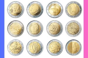 moneta da 2 euro con il quadrifoglio