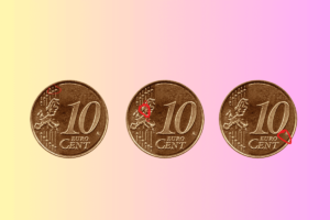 tre monete da 10 centesimi di euro più preziose