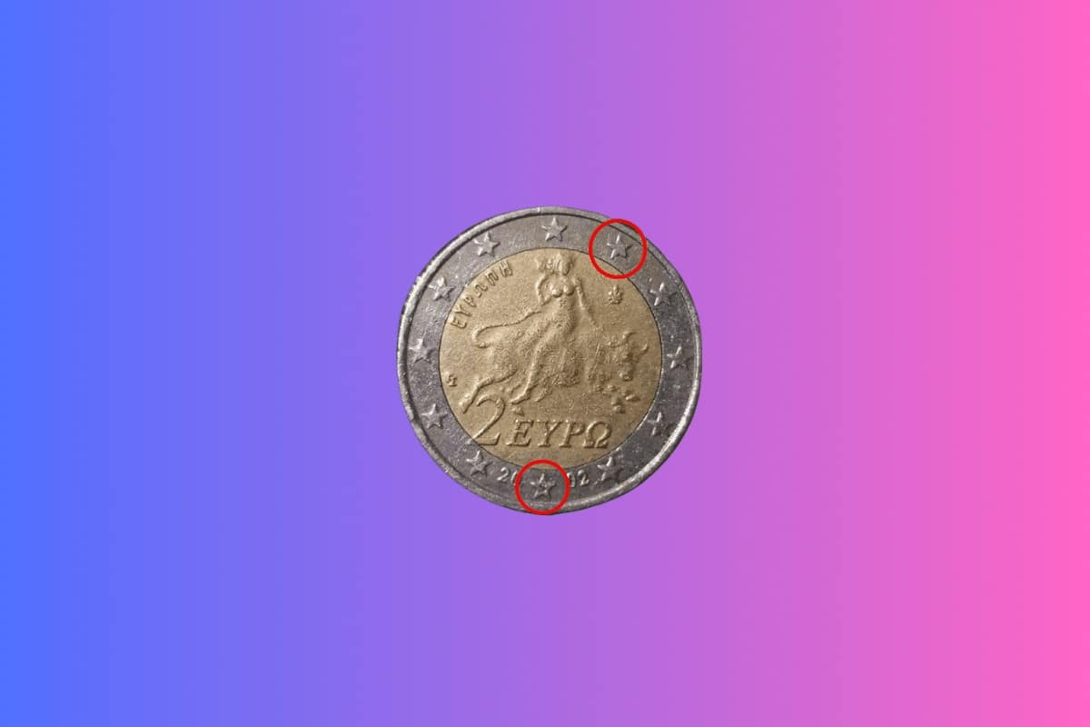 2 euro 2002 con S nella stella : la moneta più preziosa e difficile da trovare