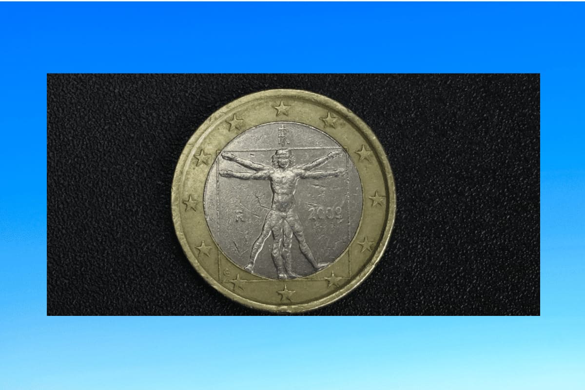 Hai questa moneta da 1 euro con l’Uomo di Vitruvio