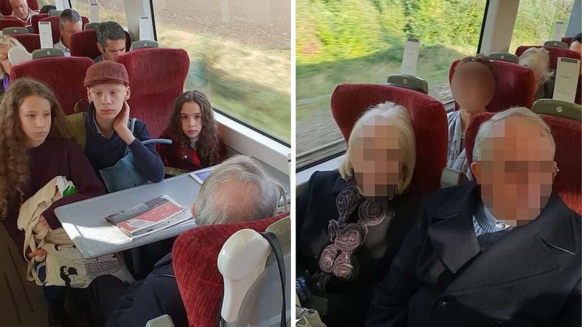 Una madre infuriata contro una coppia anziani