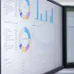 Grafici dei rendimenti obbligazionari con indicatori di aumento su schermi finanziari